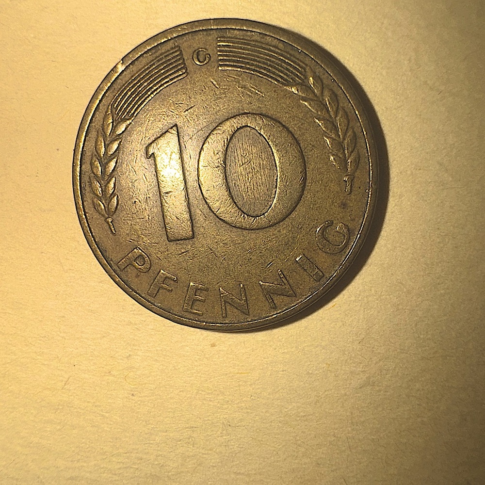 1950 East German 10 Pfennig Coin